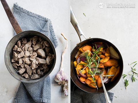 Beef Stew with Herby Dumplings (low-carb, keto, paleo) Keto Beef Stew with Herby Dumplings