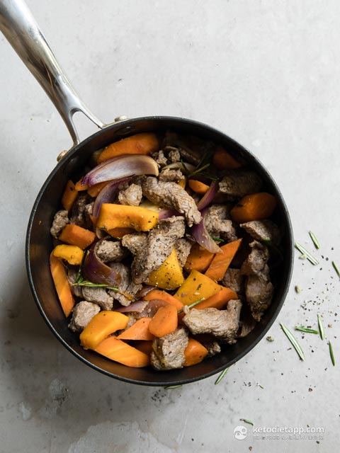 Beef Stew with Herby Dumplings (low-carb, keto, paleo) Keto Beef Stew with Herby Dumplings