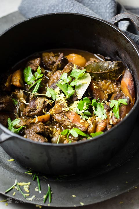 Keto Beef Stew with Herby Dumplings