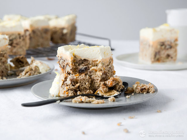 Low-Carb Carrot & Lemon Curd Poke Cake