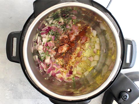 Keto Instant Pot Red Wine Pork Stew