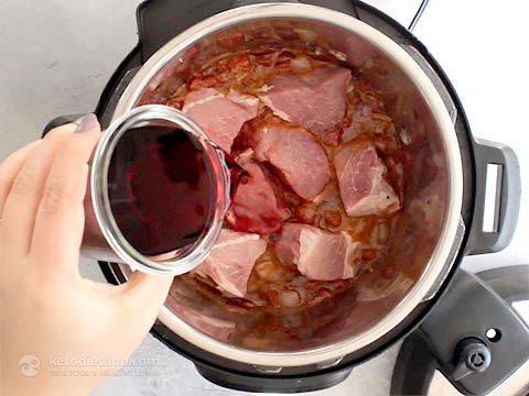 Keto Instant Pot Red Wine Pork Stew