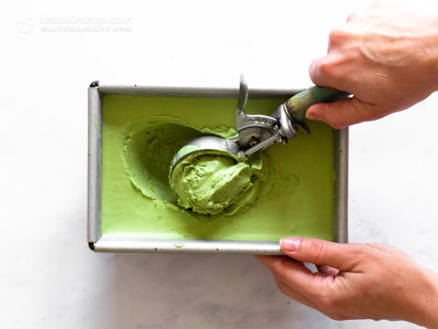 No Churn Keto Matcha Ice Cream