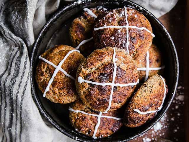 Low-Carb Yeast Hot Cross Buns