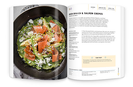 Green Spinach & Salmon Crepes