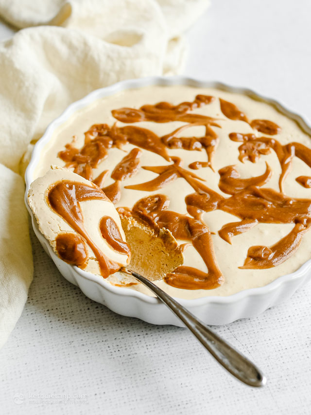 No Bake Keto Dulce De Leche Cheesecake