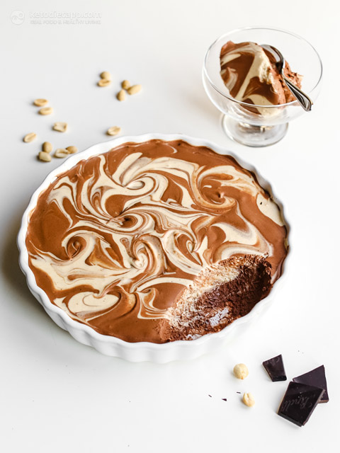 No Bake Keto Peanut Butter & Chocolate Cheesecake (low-carb, sugar-free) No Bake Keto Peanut Butter & Chocolate Cheesecake
