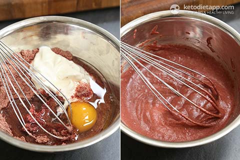 Red Velvet Mug Cake (low-carb, keto, primal) Low-Carb Red Velvet Mug Cake