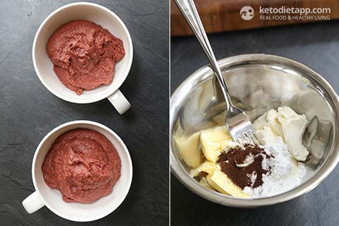 Red Velvet Mug Cake (low-carb, keto, primal) Low-Carb Red Velvet Mug Cake
