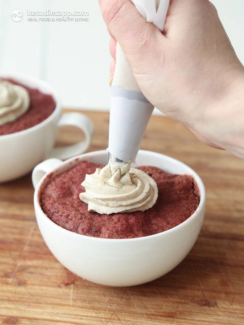 Red Velvet Mug Cake (low-carb, keto, primal) Low-Carb Red Velvet Mug Cake