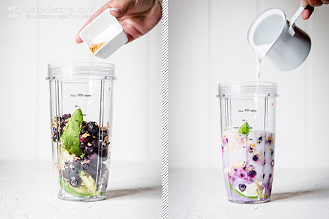 Keto Skin Boosting Blueberry Smoothie (keto, paleo) Keto Blueberry Breakfast Smoothie