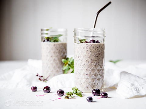 Keto Skin Boosting Blueberry Smoothie (keto, paleo) Keto Blueberry Breakfast Smoothie