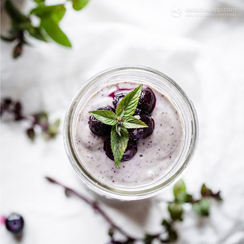 Keto Skin Boosting Blueberry Smoothie (keto, paleo) Keto Blueberry Breakfast Smoothie