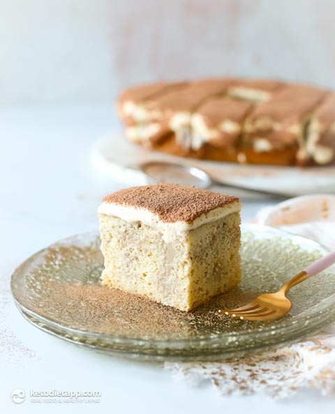 Tiramisu Poke Cake (keto, low-carb, primal) Low-Carb Tiramisu Poke Cake